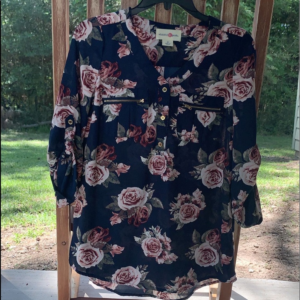 Dressy top with flowers